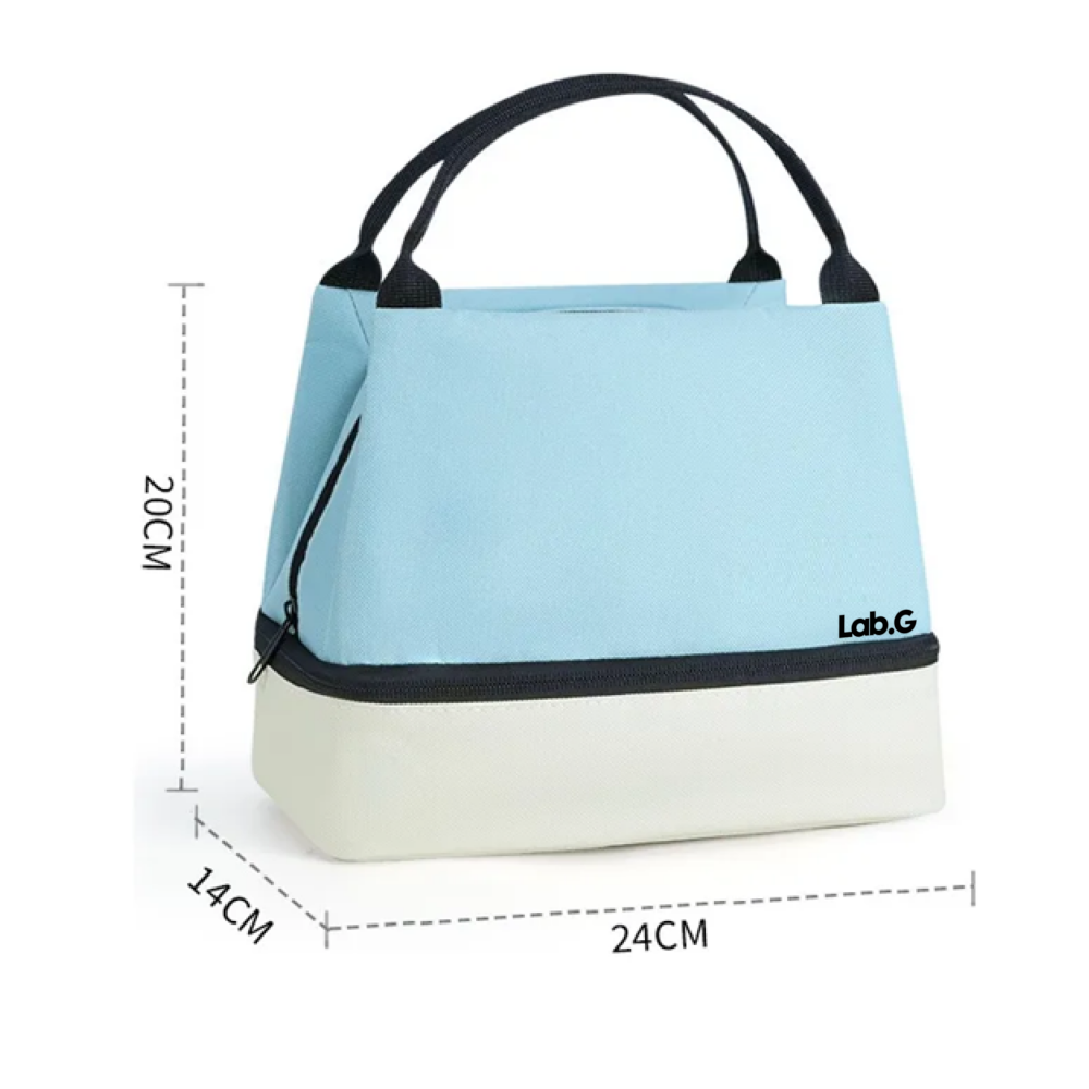 Foto 2 | Lonchera Térmica Bolsa Lab.g  Azul  Beige