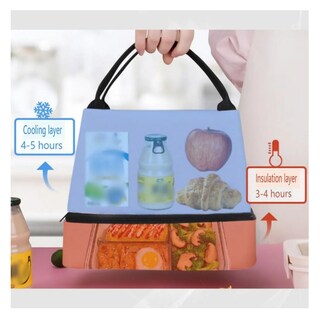 Foto 5 | Lonchera Térmica Bolsa Lab.g Azul Beige
