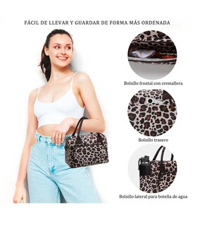 Foto 4 | Bolsa De Almuerzo De Gran Capacidad Termica Color Leopardo