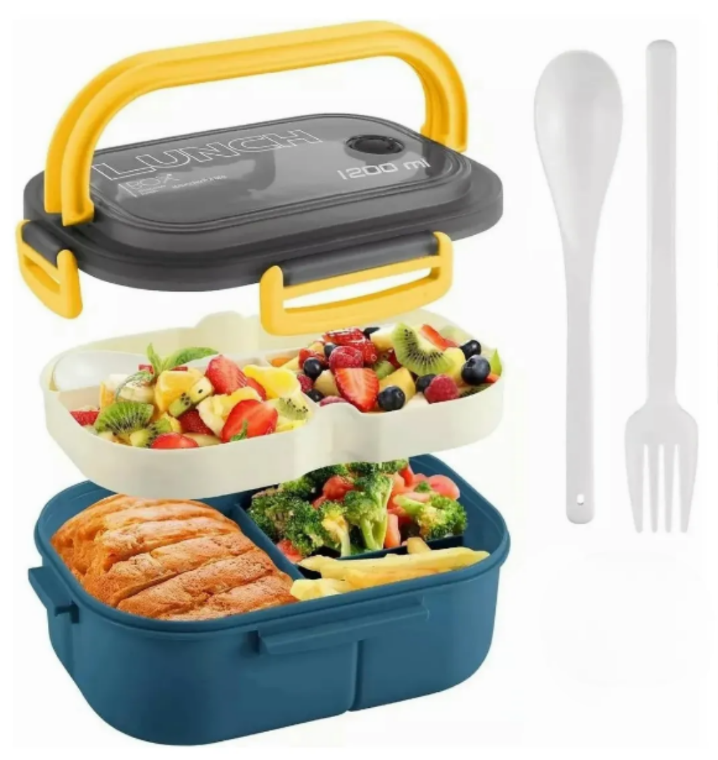Foto 1 | Xtellar Fiambrera Premium De Doble Capa Y Compartimentos Versátiles Para Alimentos