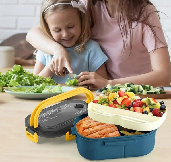 Foto 3 | Xtellar Fiambrera Premium De Doble Capa Y Compartimentos Versátiles Para Alimentos