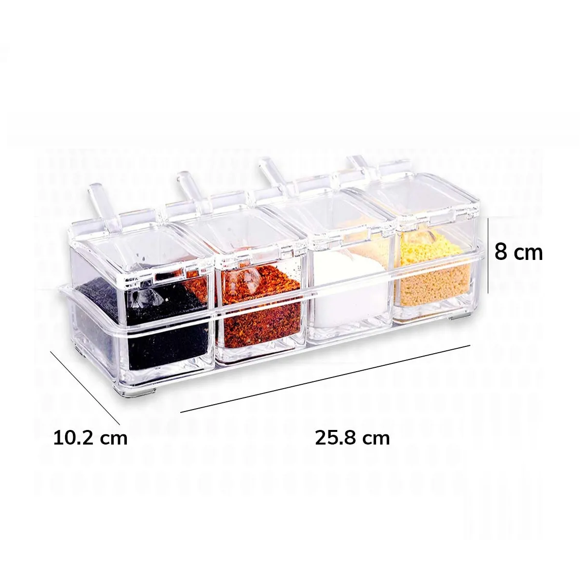 Foto 4 pulgar | Especiero Organizador Multiusos Moderno Condimentos Eo Safe Imports Esi-20641 Transparente