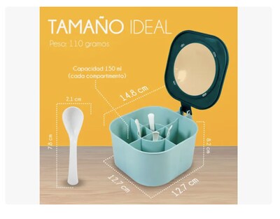 Foto 4 | Especiero Xtellar Organizador Para Condimentos 4 En 1 Con Cuchara