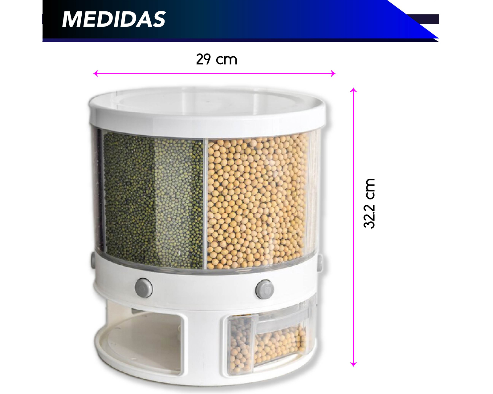 Foto 3 pulgar | Dispensador de Semillas Rd Royal Cook de 10 l con 6 Divisiones