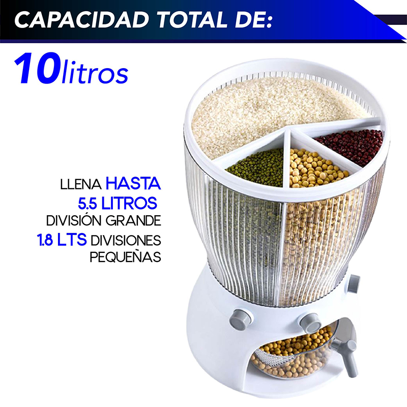 Foto 7 pulgar | Dispensador de Semillas Rd Royal Cook de 10 l con 4 Separadores