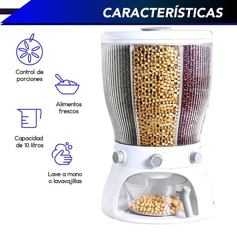 Foto 9 pulgar | Dispensador de Semillas Rd Royal Cook de 10 l con 4 Separadores