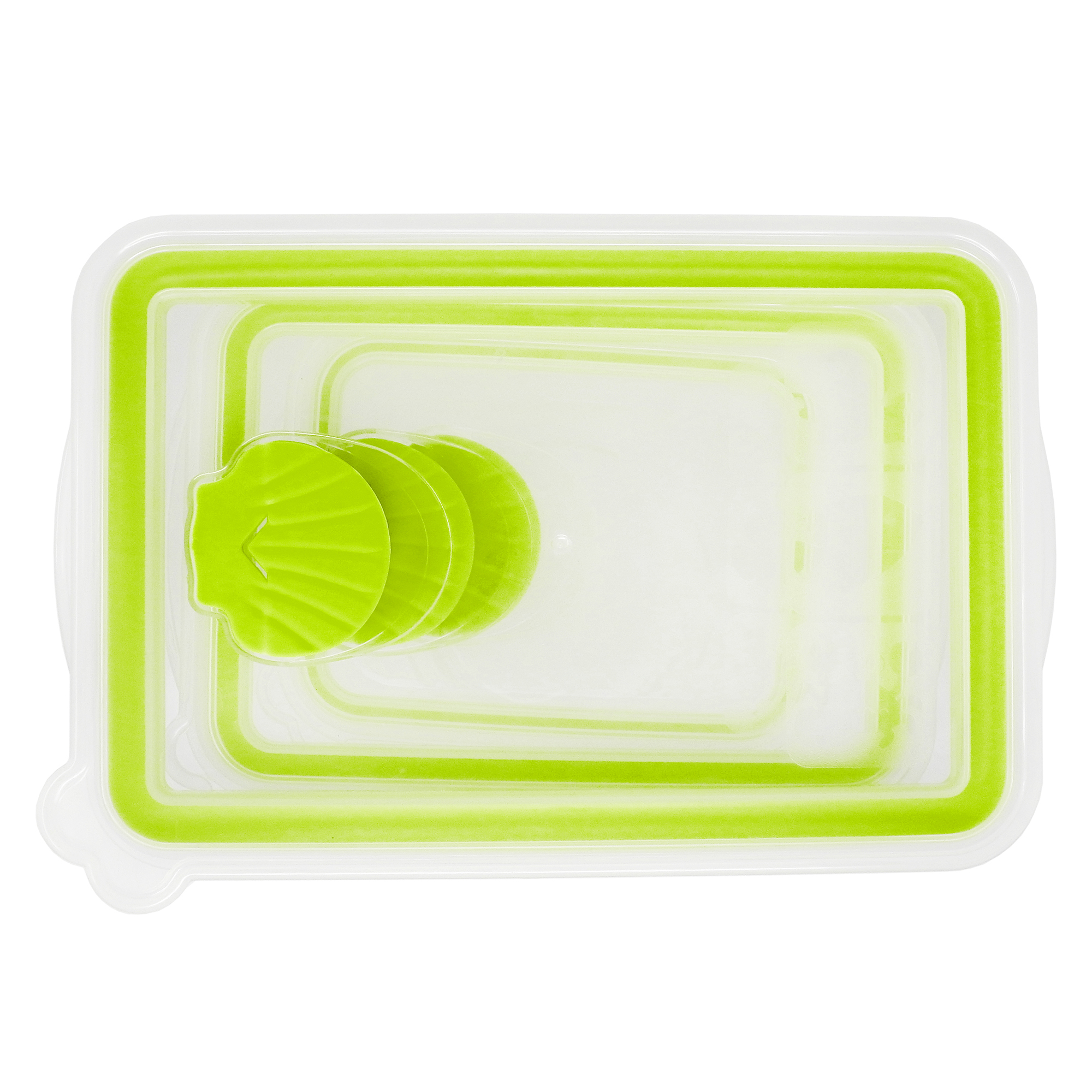 Foto 3 pulgar | Juego de Recipientes Rectangulares Sea Shell color Verde