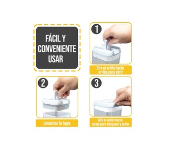 Foto 3 | Contenedores Herméticos Lutema Para Almacenamiento De Alimentos