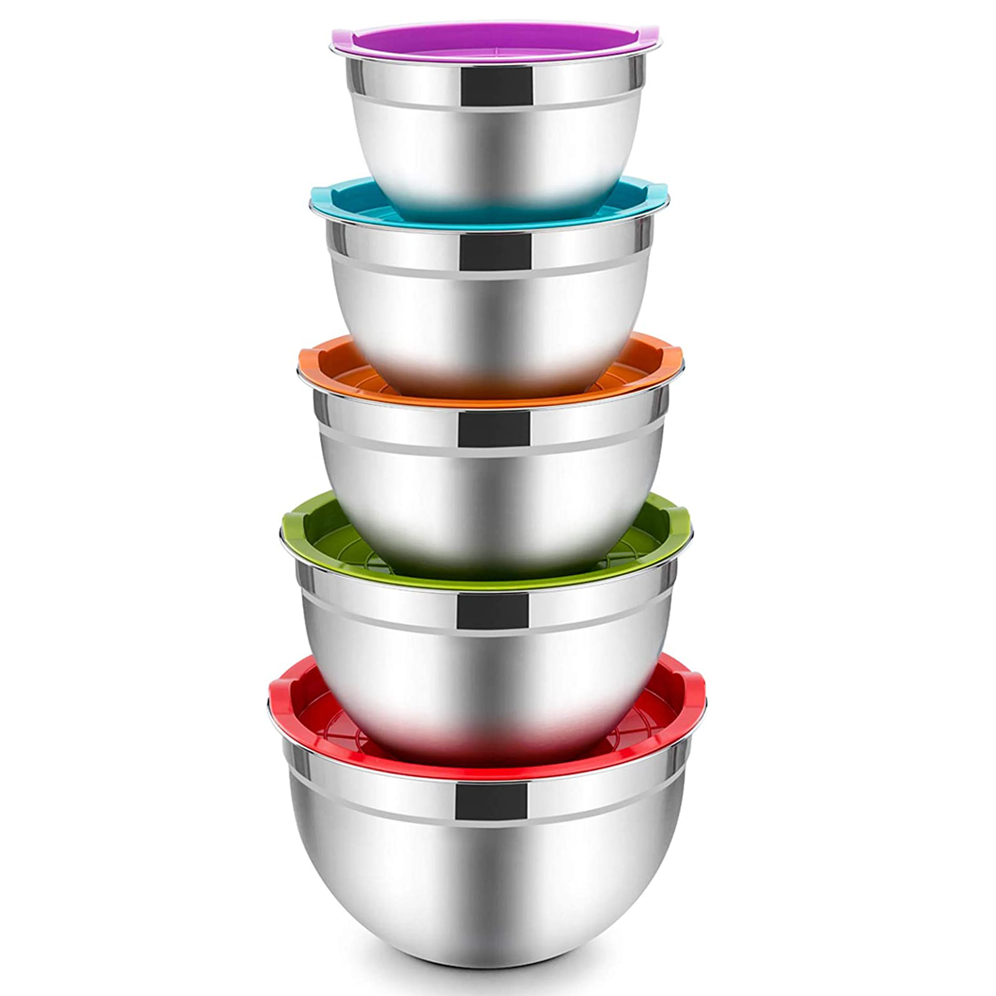 Foto 1 | Juego de Ensaladeras Bowl Aquila Multicolor Acero Inoxidable 5 Piezas