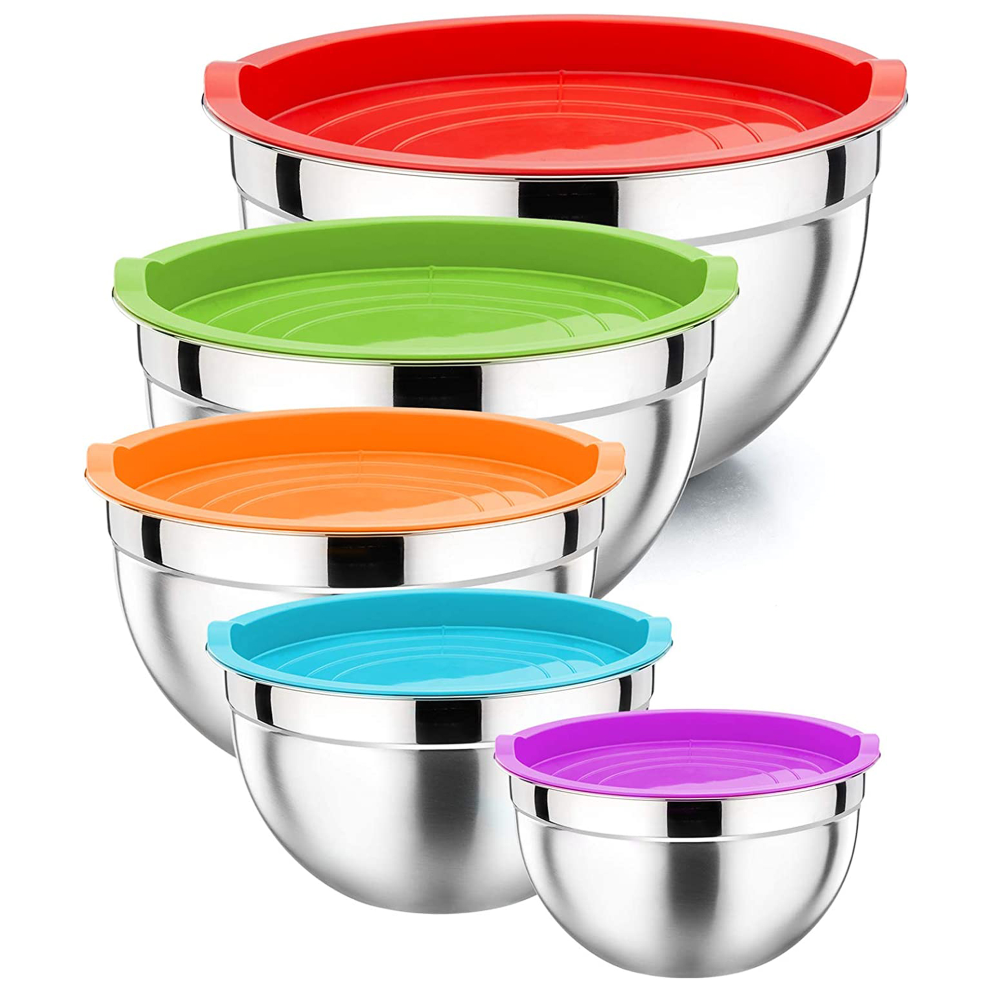 Foto 7 pulgar | Juego de Ensaladeras Bowl Aquila Multicolor Acero Inoxidable 5 Piezas