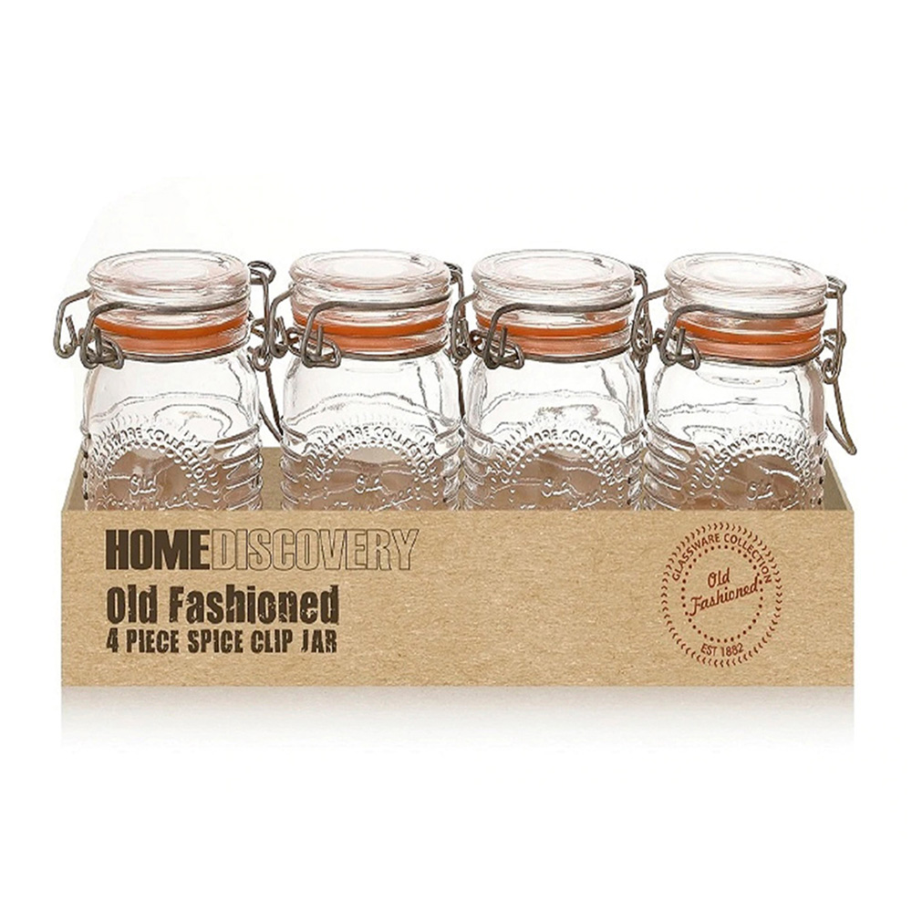 Foto 4 | Jgo 4 Frascos Vidrio Mason Jar Herméticos 70 Ml C/u Nv-1022