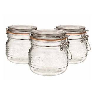 Foto 1 | Set 3 Frascos Hermético Mason Jar Con Clip Reimart Medio Litro Nv-1002
