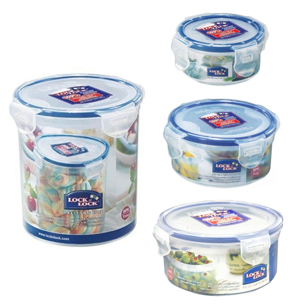 Foto 2 pulgar | Set de Contenedores Lock & Lock HPL93CIRC Transparente Herméticos 100 ML 300 ML 600 ML y  1.4 L