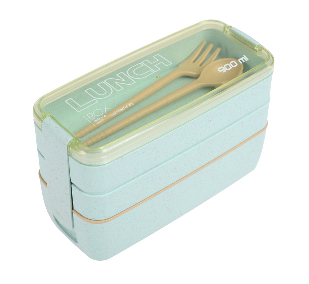 Topper Box Lunch 3 Compartimientos Verde