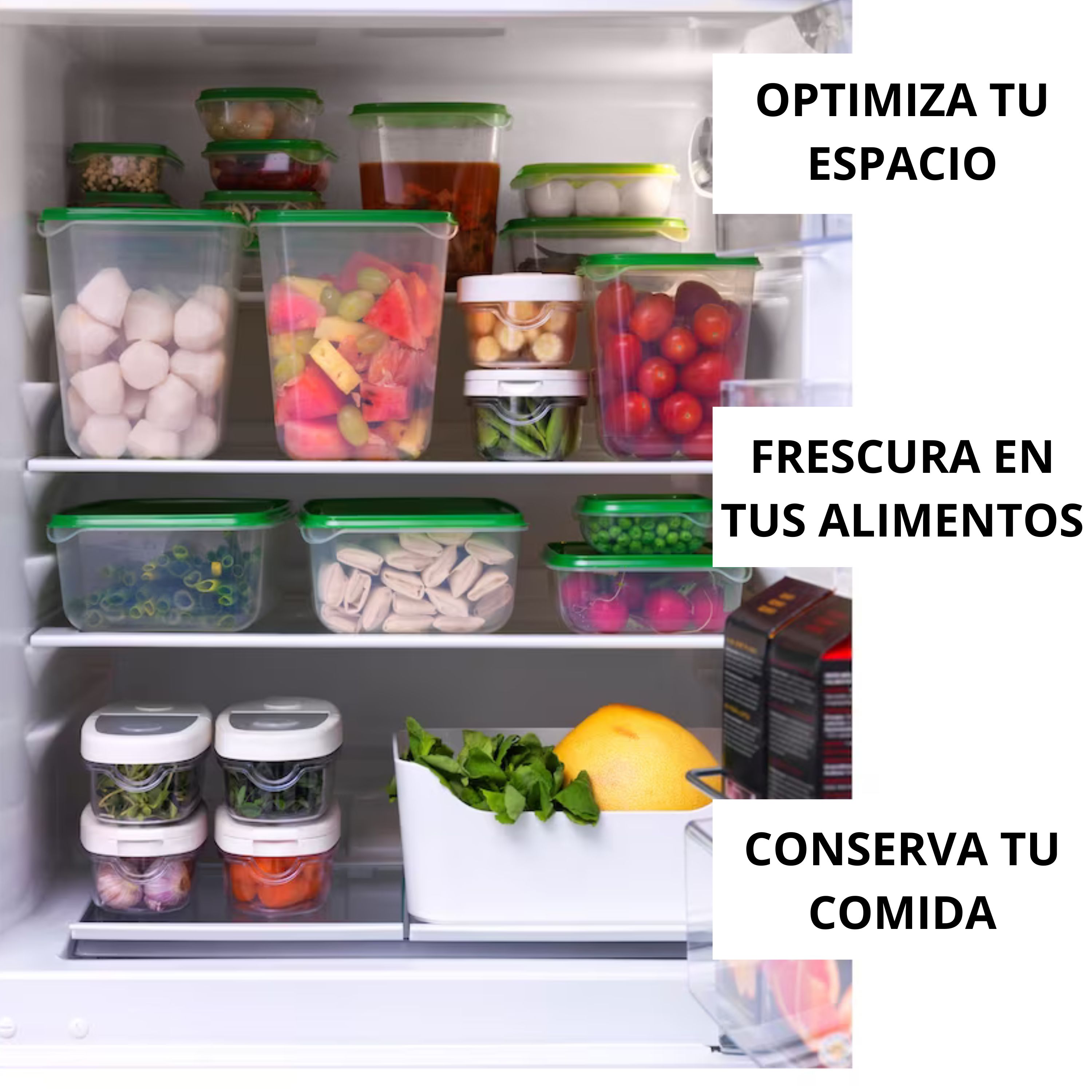 Foto 4 | Recipientes de Alimentos Luxvi Transparentes Y Apilables 51 Piezas