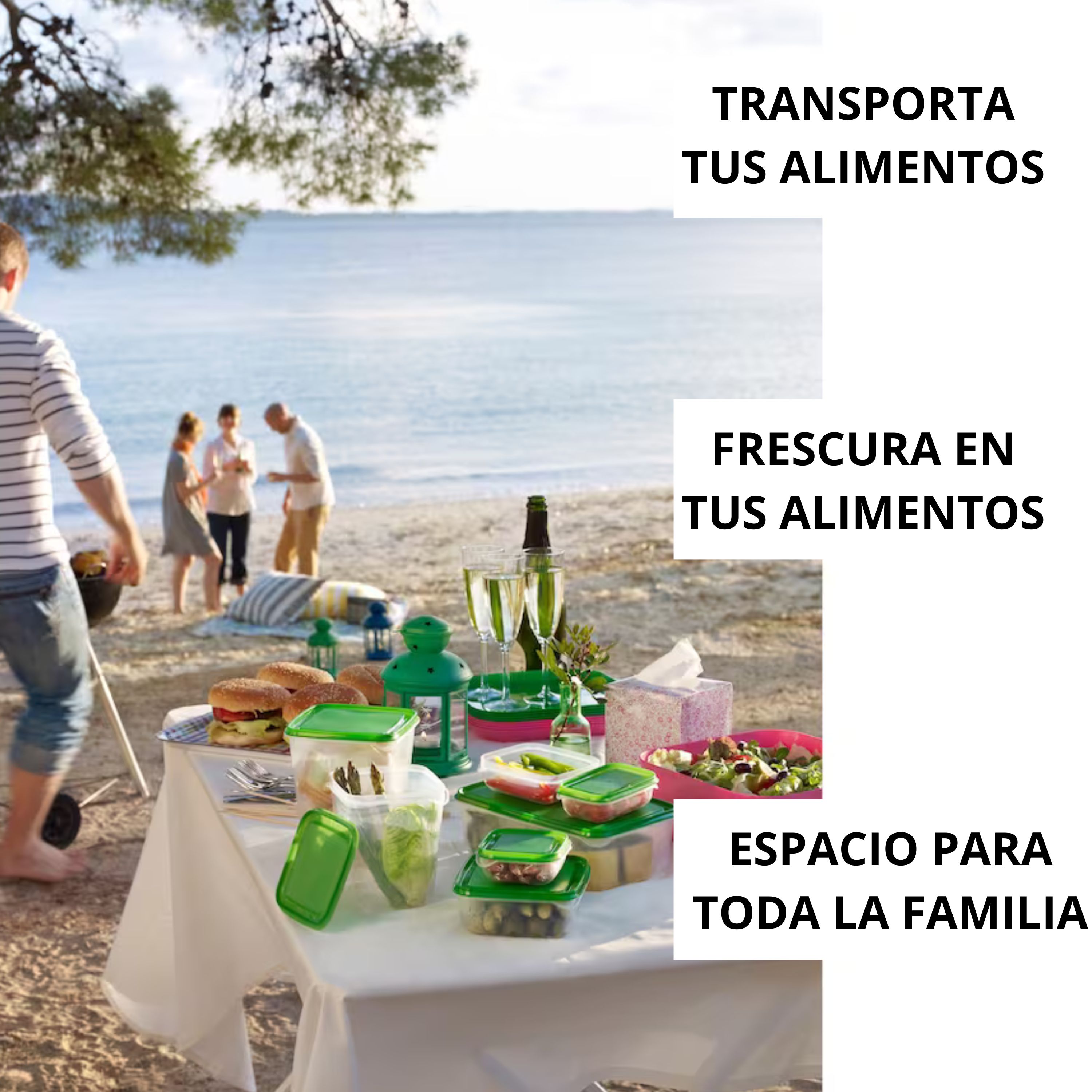 Foto 5 | Recipientes de Alimentos Luxvi Transparentes Y Apilables 51 Piezas