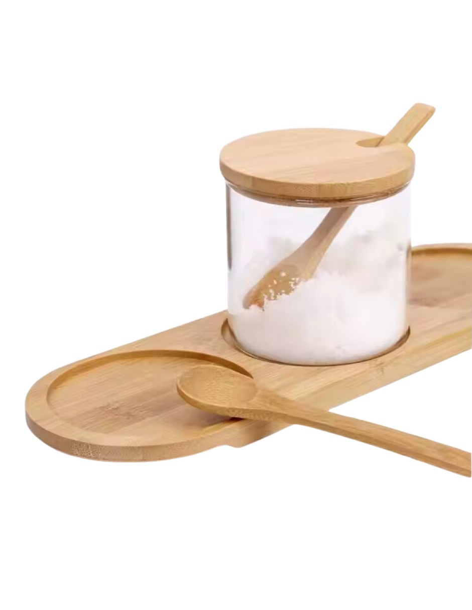 Foto 4 pulgar | Juego de Especieros 3 Piezas Storyland con Base de Madera y Cuchara