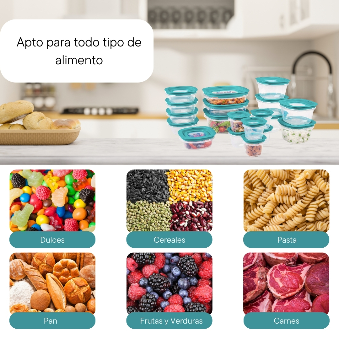 Foto 3 pulgar | Kit De  21 Recipientes Herméticos Con Tapa Rubbermaid