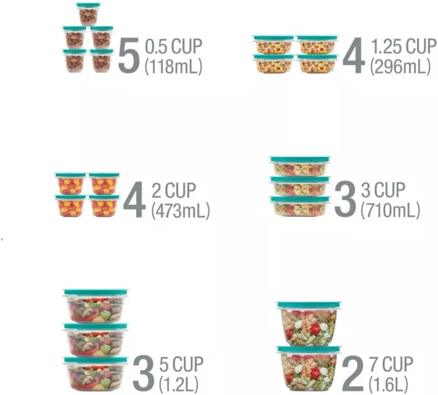 Foto 6 | Kit De  21 Recipientes Herméticos Con Tapa Rubbermaid