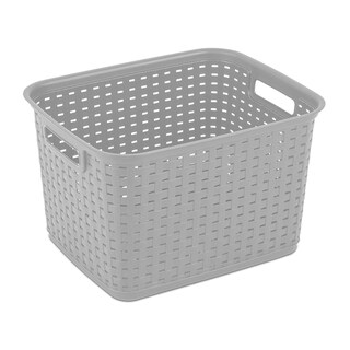 Foto 1 | Cesta de Almacenamiento Sterilite Tall Plastic Weave Grey Paquete de 6 - Venta Internacional