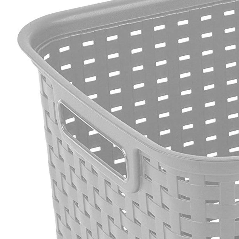 Foto 5 pulgar | Cesta de Almacenamiento Sterilite Tall Plastic Weave Grey Paquete de 6 - Venta Internacional