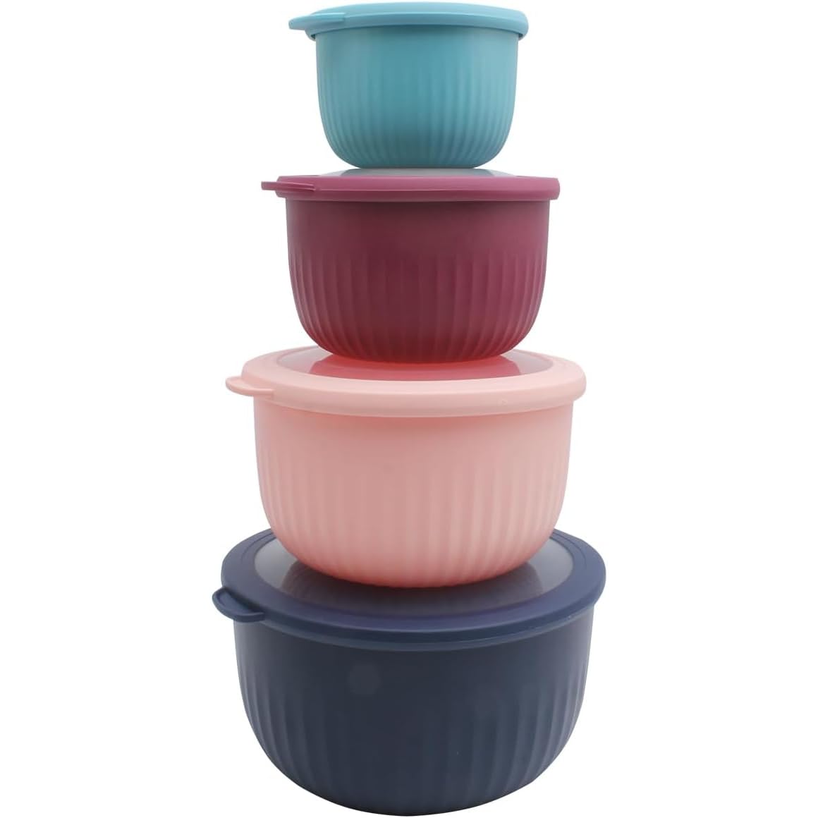 Foto 2 pulgar | Set De Cuencos Prep Cook With Color Deep Mixing Con Tapas, Azul Marino - Venta Internacional.