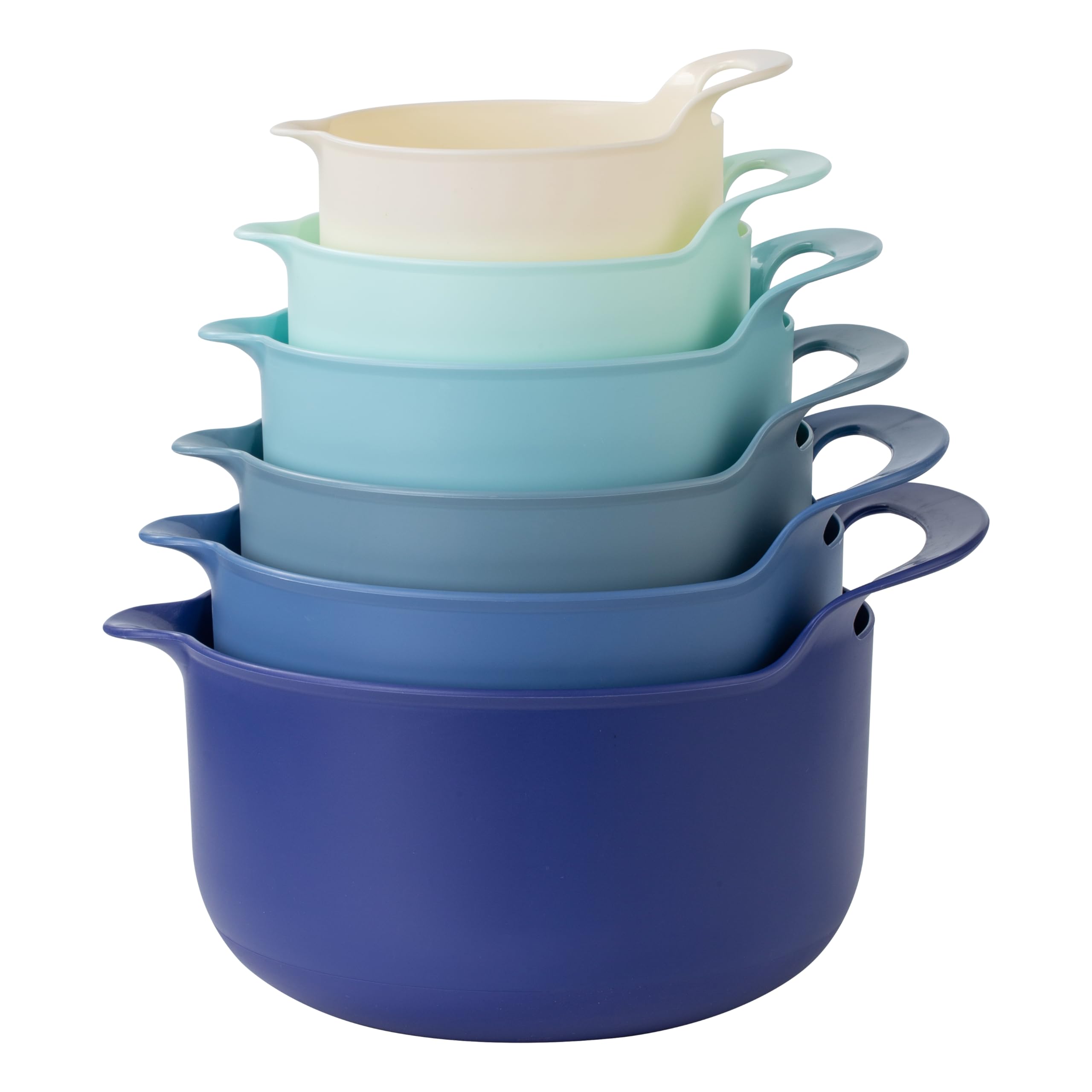 Foto 1 | Juego De Cuencos Para Mezclar Cook With Color, Antideslizantes, 6 Piezas, Azul - Venta Internacional.