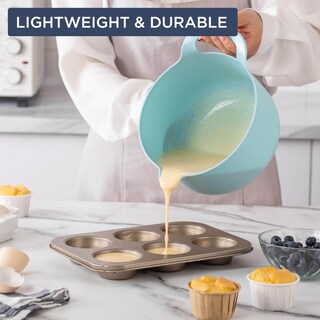 Foto 3 | Juego De Cuencos Para Mezclar Cook With Color, Antideslizantes, 6 Piezas, Azul - Venta Internacional.