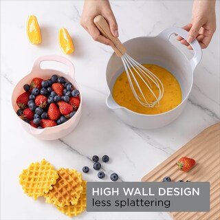 Foto 5 | Juego De Cuencos Para Mezclar Cook With Color, Antideslizantes, 4 Piezas, Color Rosa - Venta Internacional.