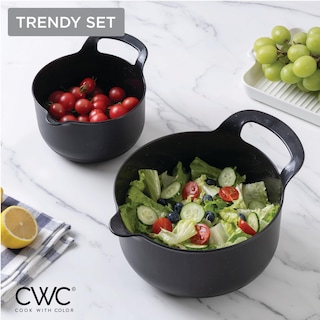 Foto 7 | Set De Cuencos Para Mezclar Cook With Color, Antideslizantes, 6 Unidades, Color Negro - Venta Internacional.