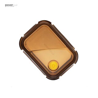 Foto 3 | KOCHSTELLE Contenedores Rectangulares de Comida, Cristal con Tapa Color Ambar 6 piezas