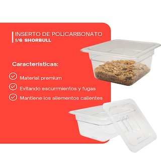 Foto 4 | Inserto Sexto 1/6 Policarbonato Tapa 6.5 Cm