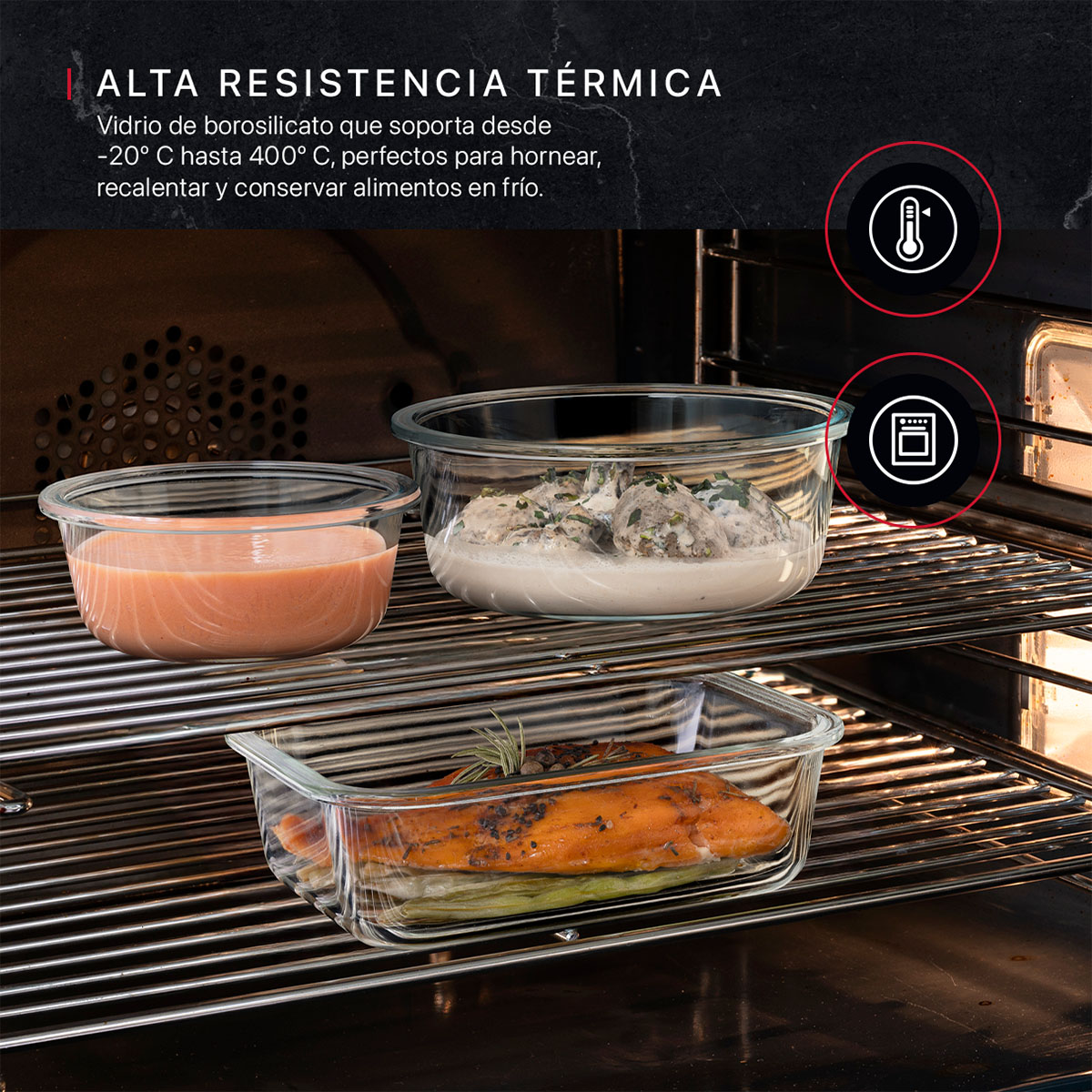 Foto 4 pulgar | Set De 7 Contenedores De  Vidrio Con Tapa Cookify  Herméticos