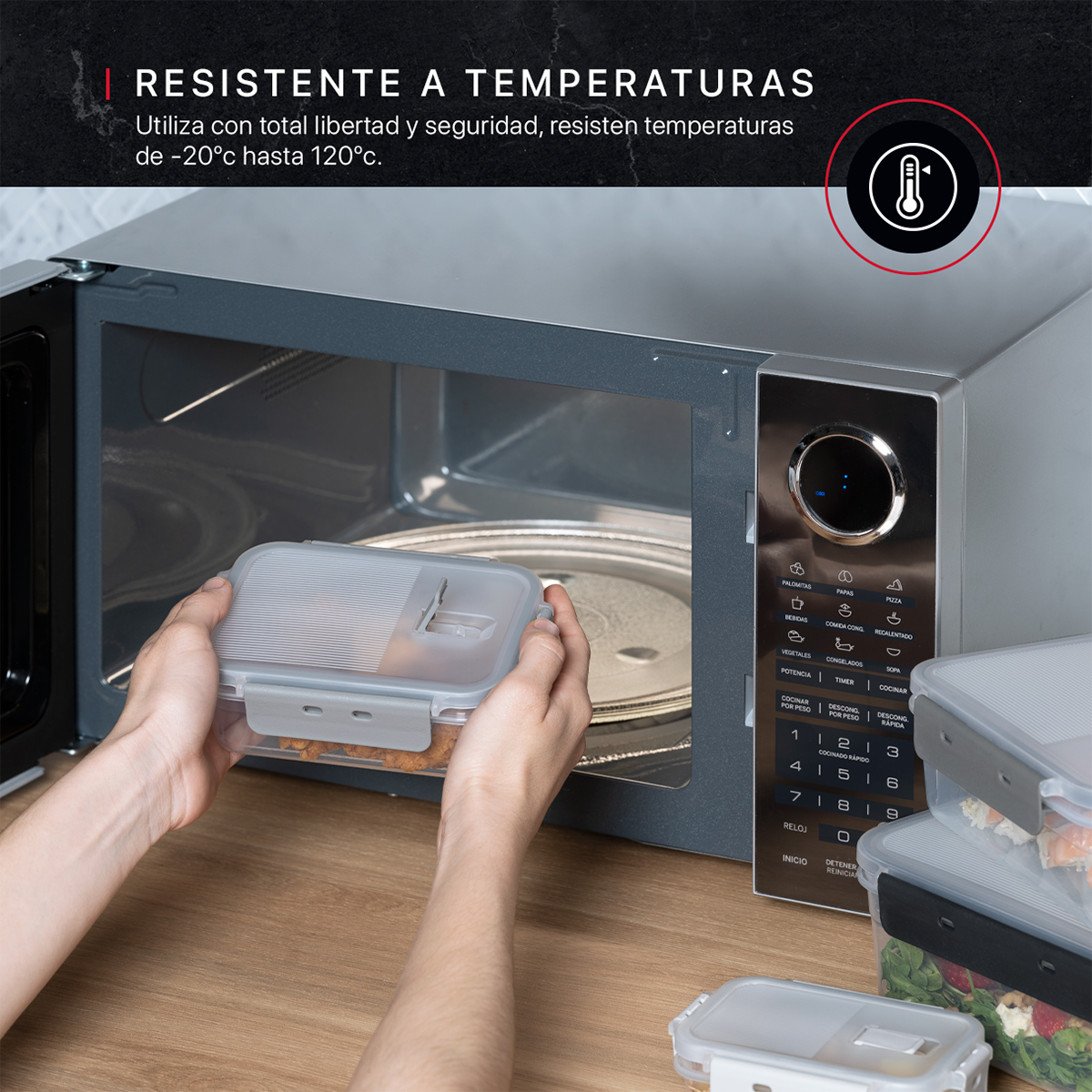 Foto 4 | Set De 4 Contenedores De Plástico Cookify Rectangular Herméticos