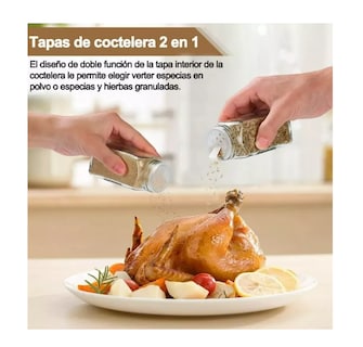 Foto 2 | Juego de 12 Frascos de Vidrio Especieros Wünd con Tapa Almacenamiento 120 ml