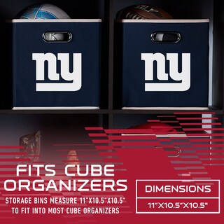 Foto 3 | Cubo De Almacenamiento Franklin Sports Nfl New York Giants De 11 X 11 Cm - Venta Internacional.