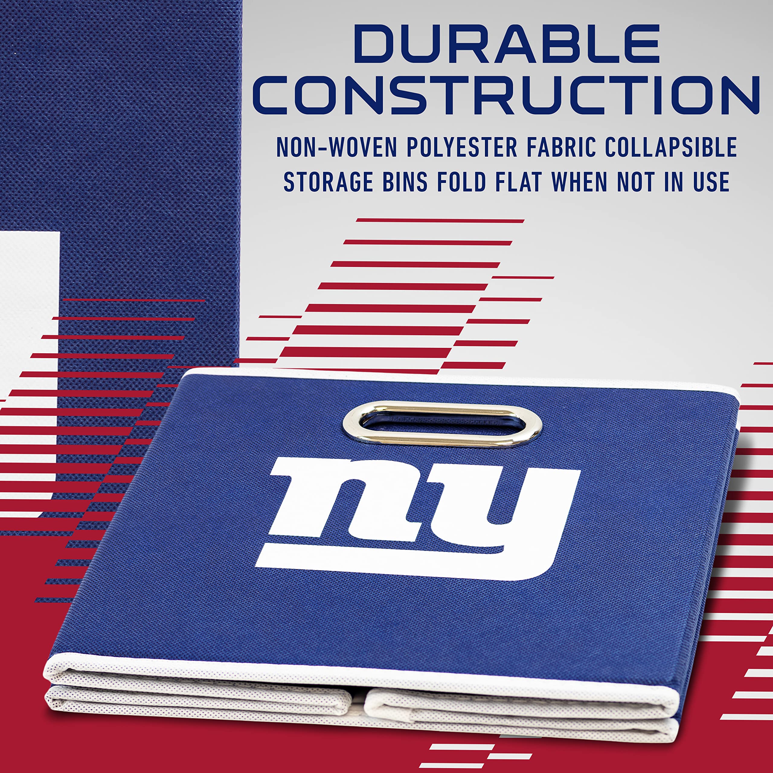 Foto 5 pulgar | Cubo De Almacenamiento Franklin Sports Nfl New York Giants De 11 X 11 Cm - Venta Internacional.