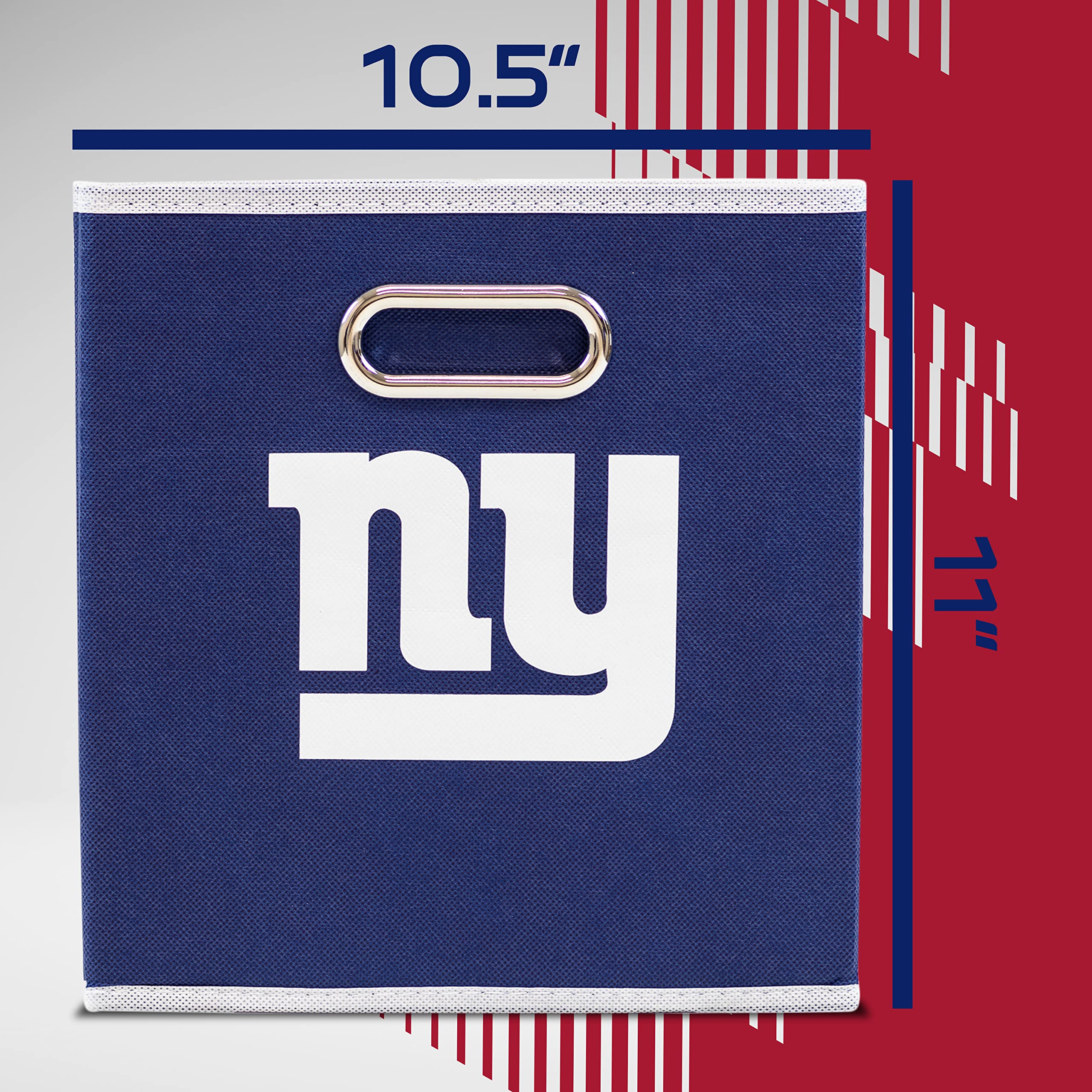 Foto 8 pulgar | Cubo De Almacenamiento Franklin Sports Nfl New York Giants De 11 X 11 Cm - Venta Internacional.