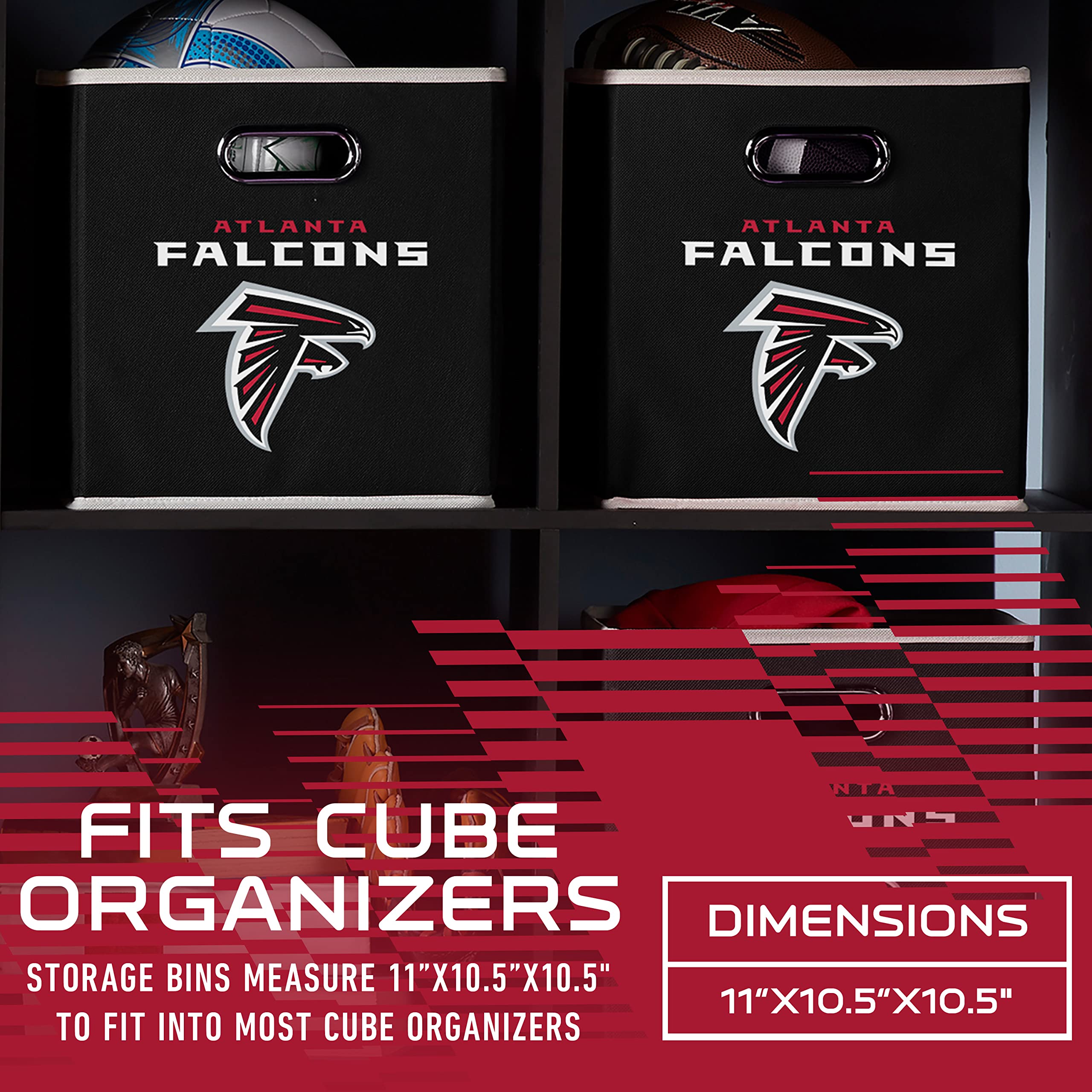 Foto 3 pulgar | Cubo De Almacenamiento Plegable Franklin Sports Nfl Atlanta Falcons - Venta Internacional.