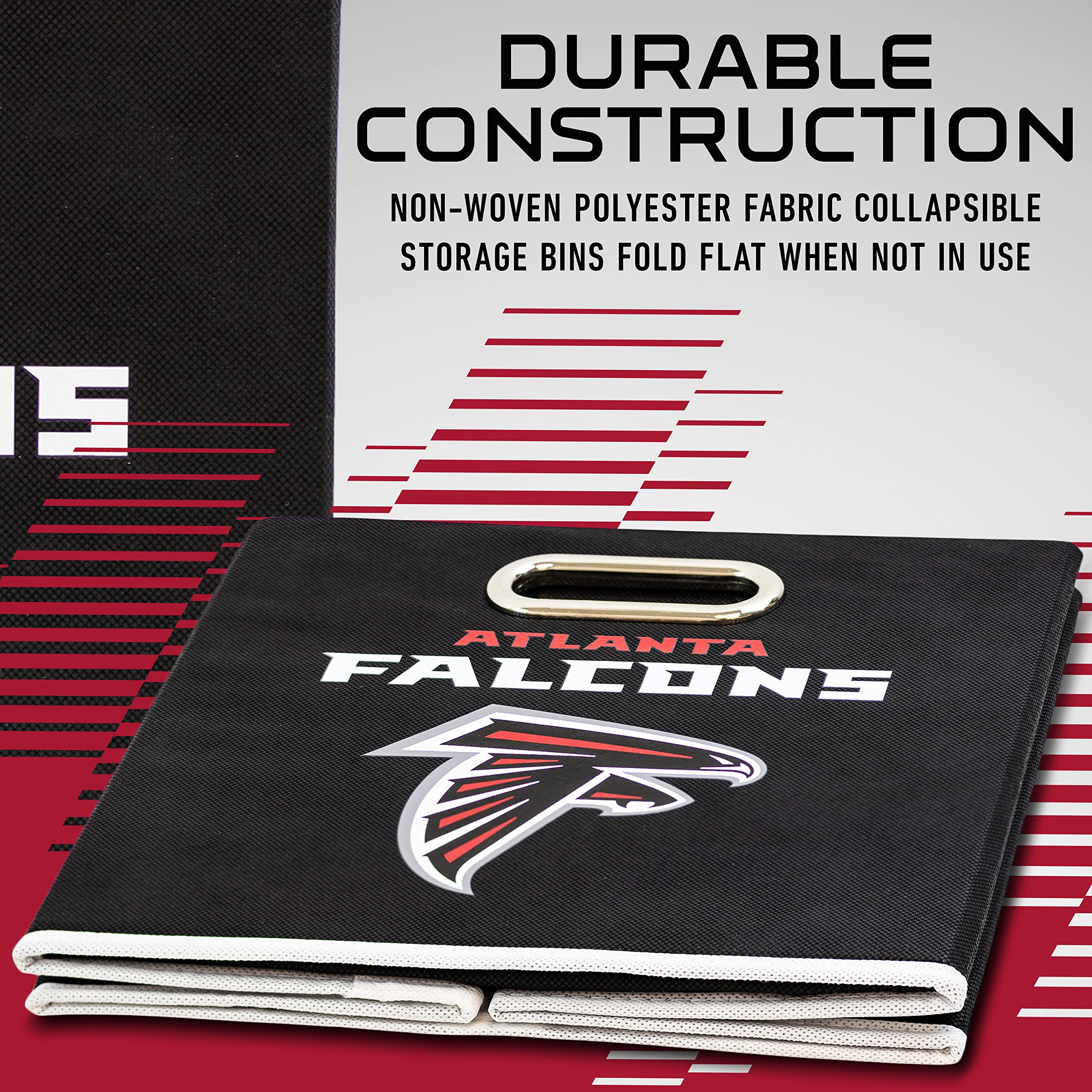 Foto 4 pulgar | Cubo De Almacenamiento Plegable Franklin Sports Nfl Atlanta Falcons - Venta Internacional.