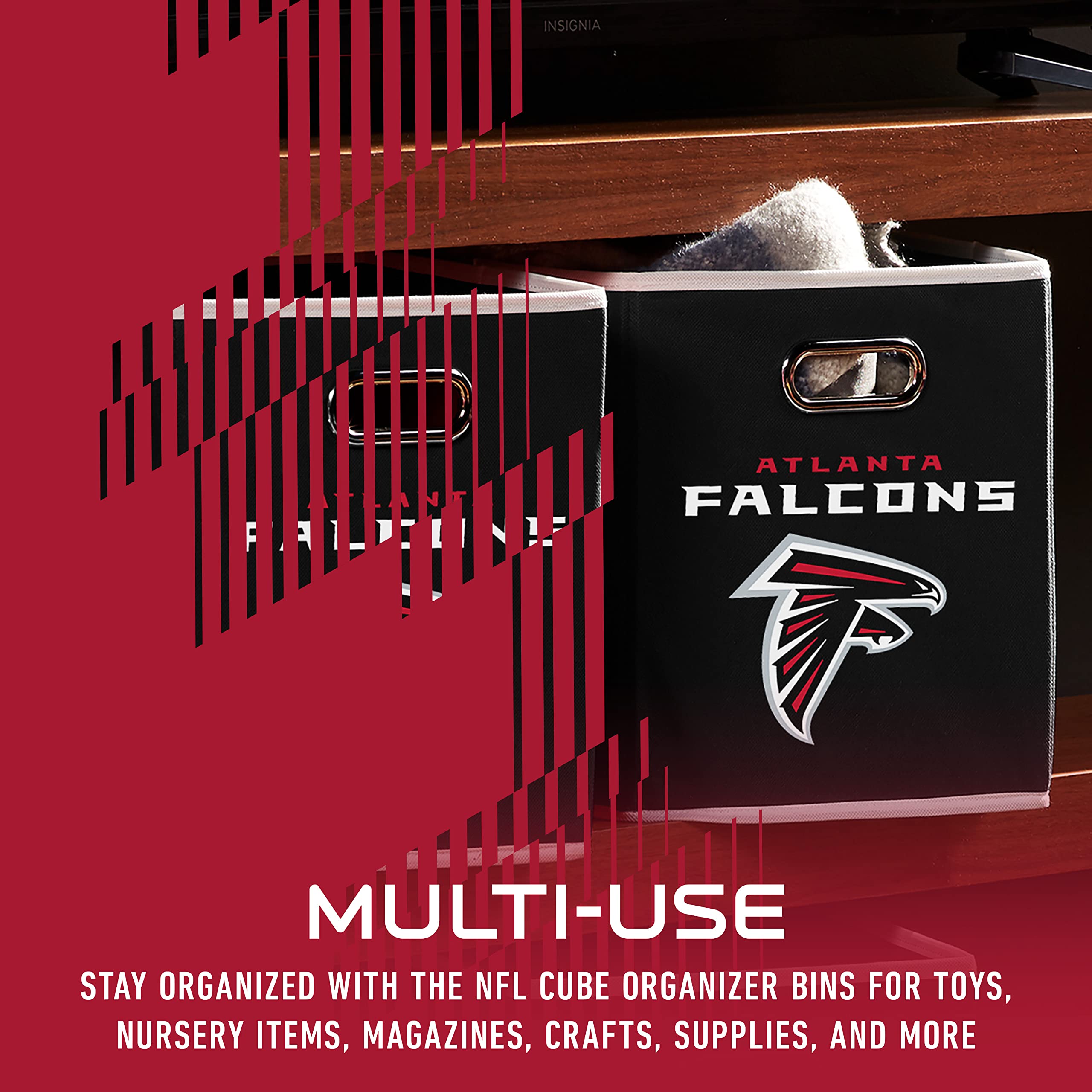 Foto 5 pulgar | Cubo De Almacenamiento Plegable Franklin Sports Nfl Atlanta Falcons - Venta Internacional.