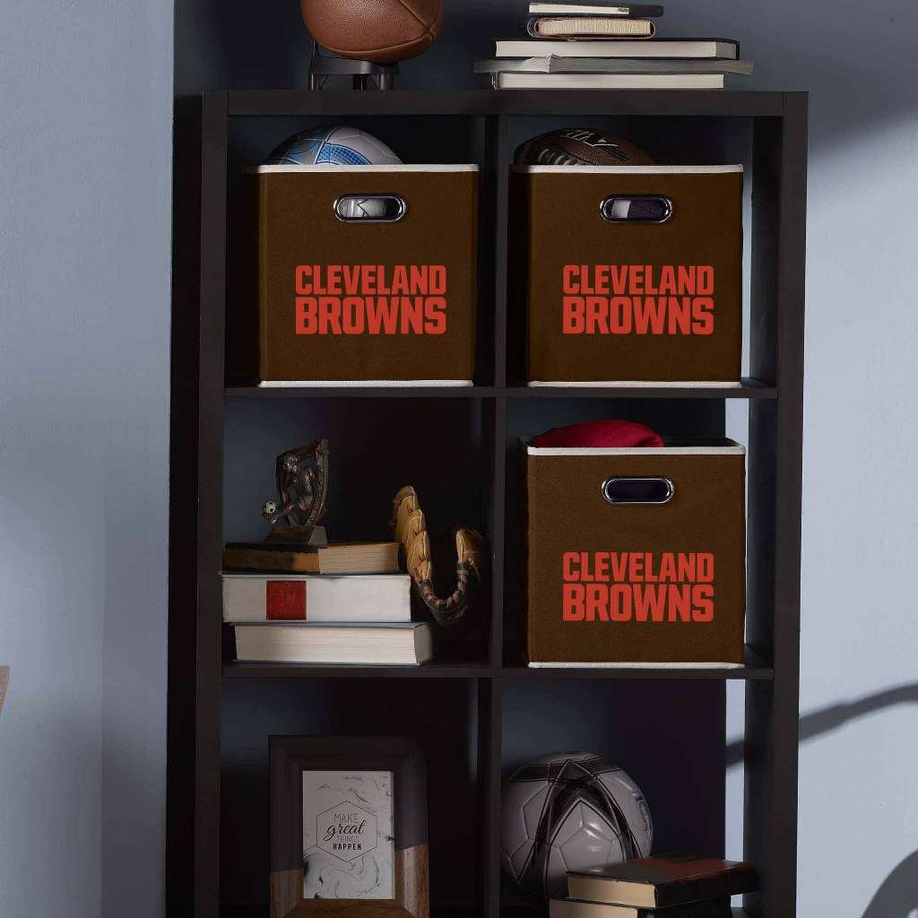 Foto 3 pulgar | Cubo De Almacenamiento Plegable Franklin Sports Nfl Cleveland Browns - Venta Internacional.