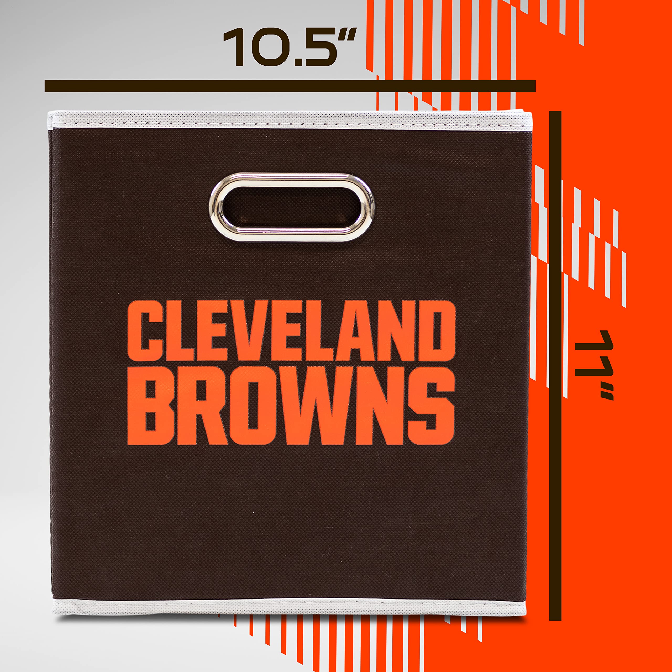 Foto 8 pulgar | Cubo De Almacenamiento Plegable Franklin Sports Nfl Cleveland Browns - Venta Internacional.