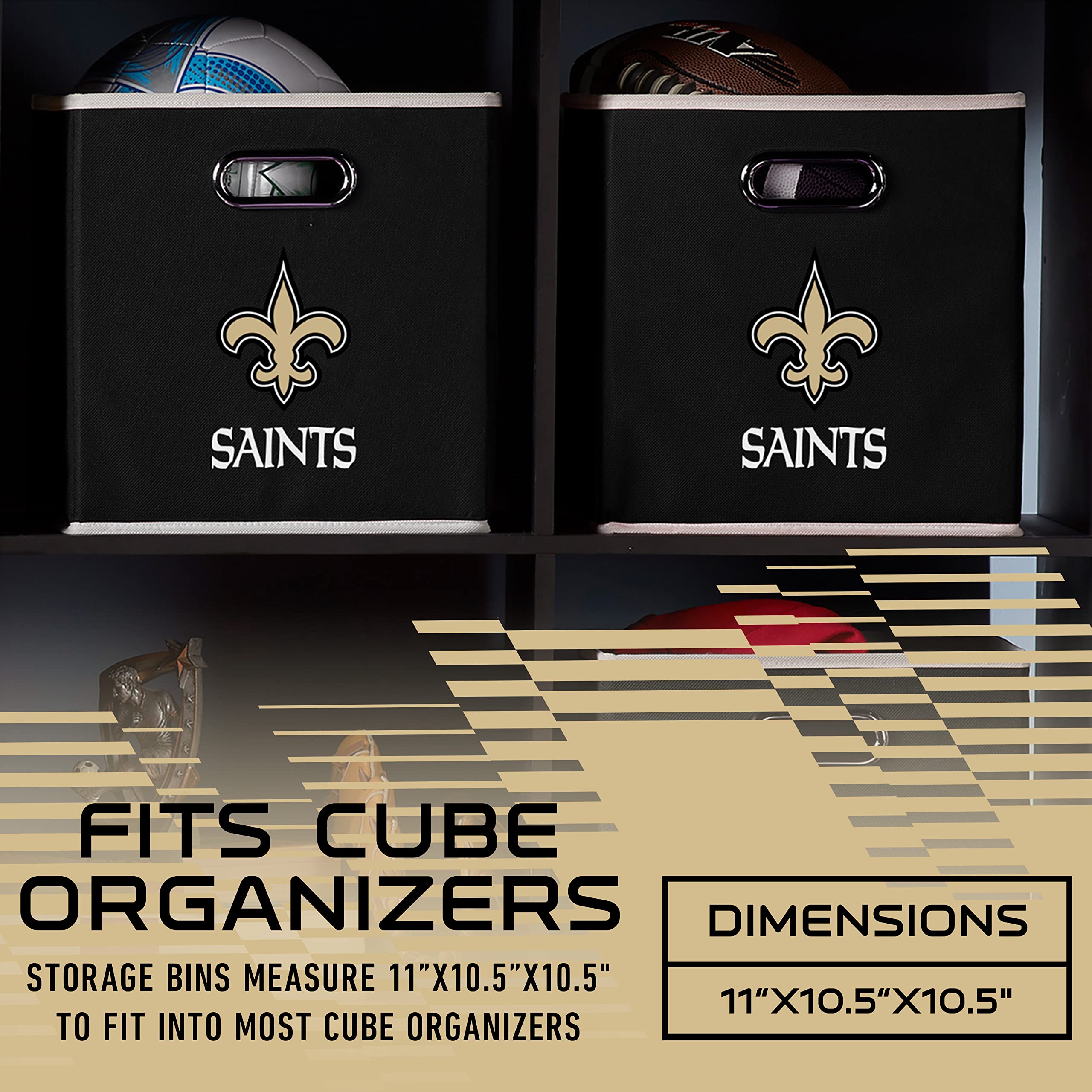 Foto 3 pulgar | Contenedor De Almacenamiento Franklin Sports Nfl New Orleans Saints - Venta Internacional.