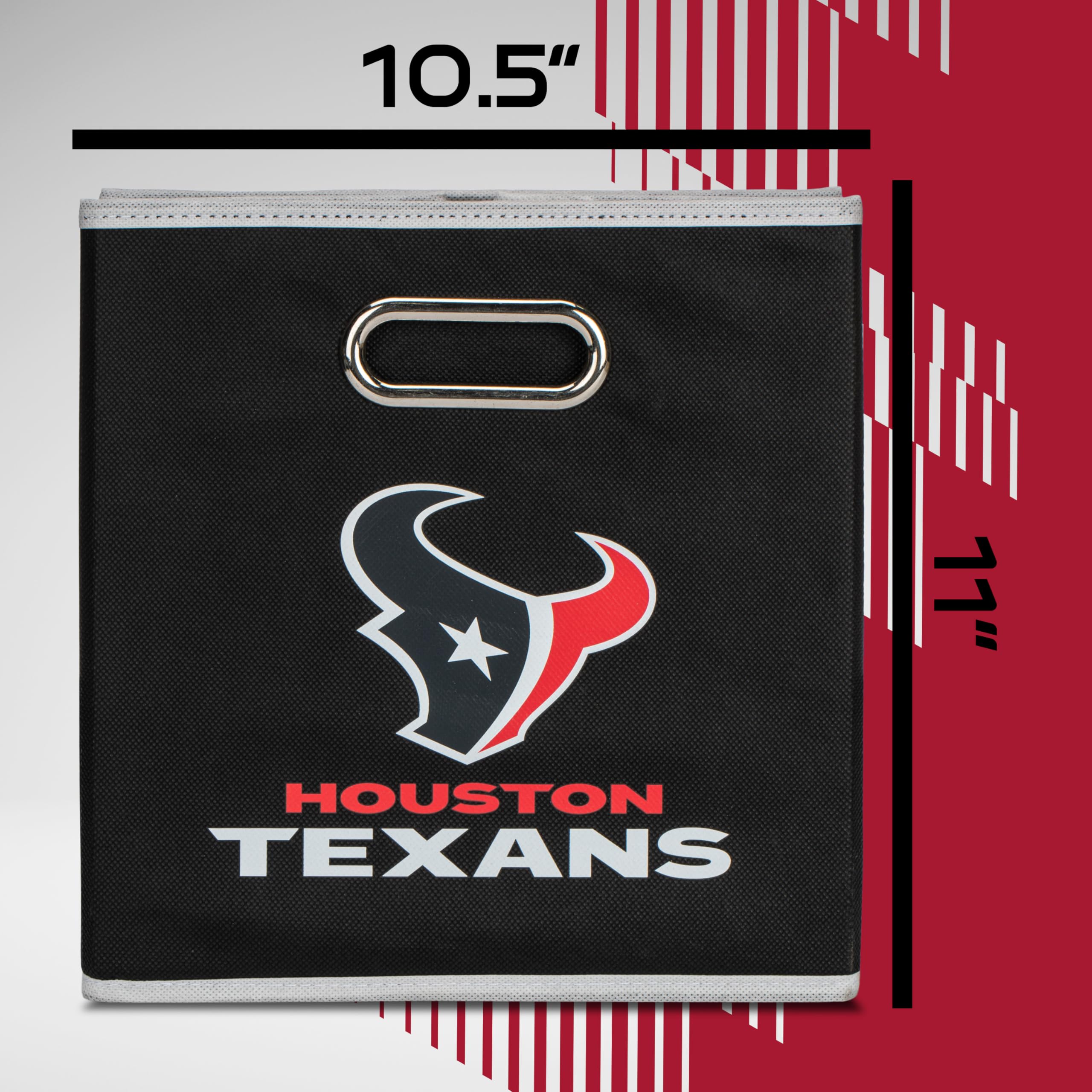 Foto 4 pulgar | Cubo De Almacenamiento Plegable Franklin Sports Nfl Houston Texans - Venta Internacional.