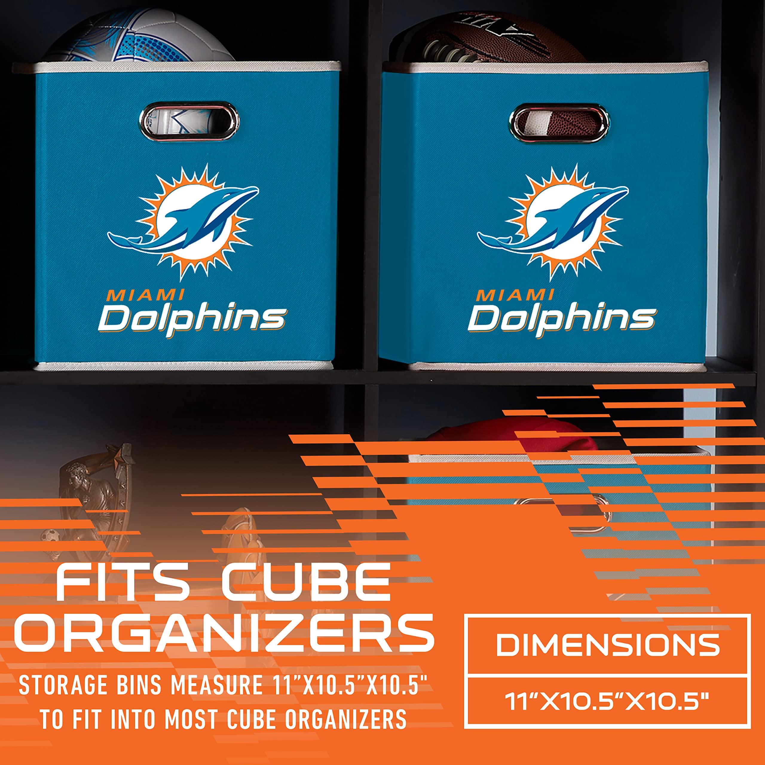 Foto 4 pulgar | Contenedor De Almacenamiento Franklin Sports Nfl Miami Dolphins - Venta Internacional.