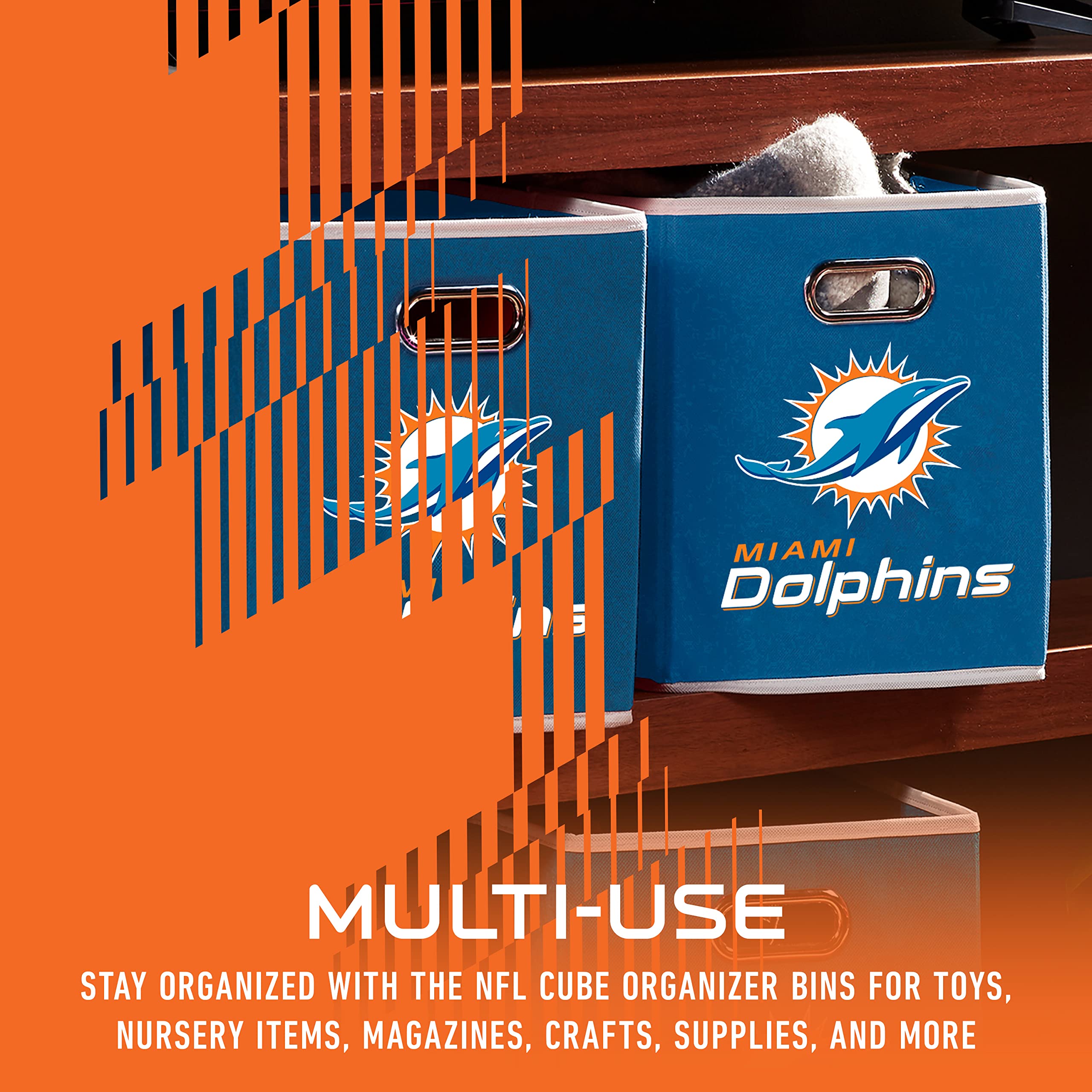 Foto 6 pulgar | Contenedor De Almacenamiento Franklin Sports Nfl Miami Dolphins - Venta Internacional.