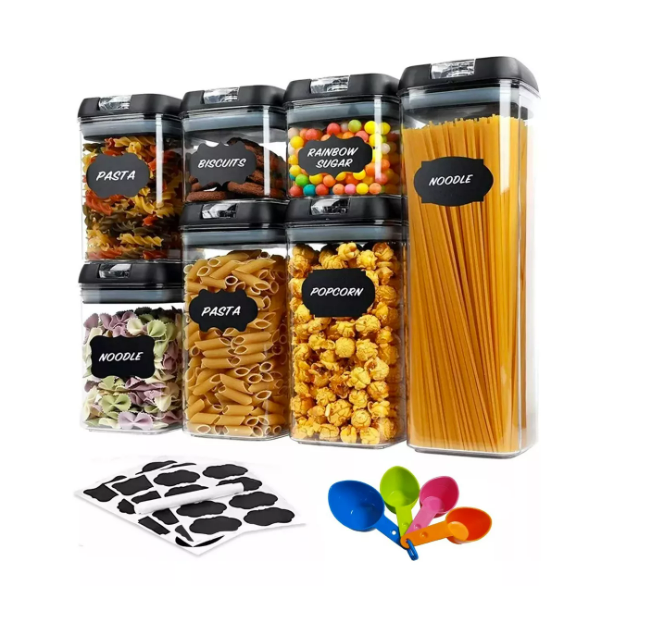 Recipientes Herméticos de Almacenamiento de Cocina Set 7 Piezas