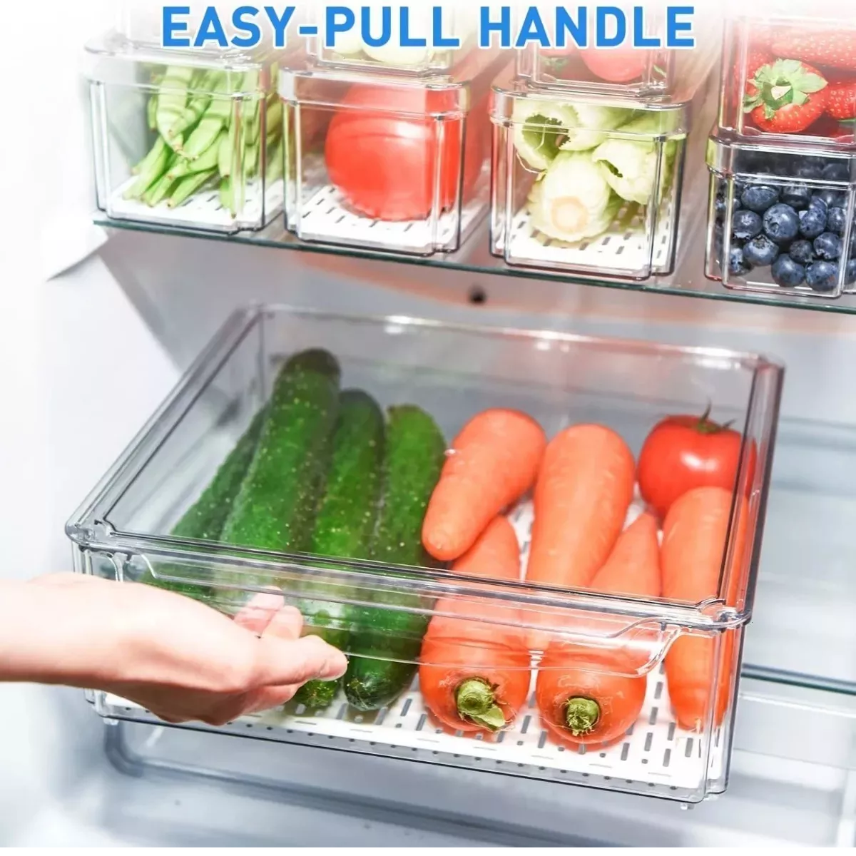 Foto 3 pulgar | Organizador Refrigerador Cocina Set 10 Contenedores con Tapa Eo Safe Imports Esi-17612 Transparente