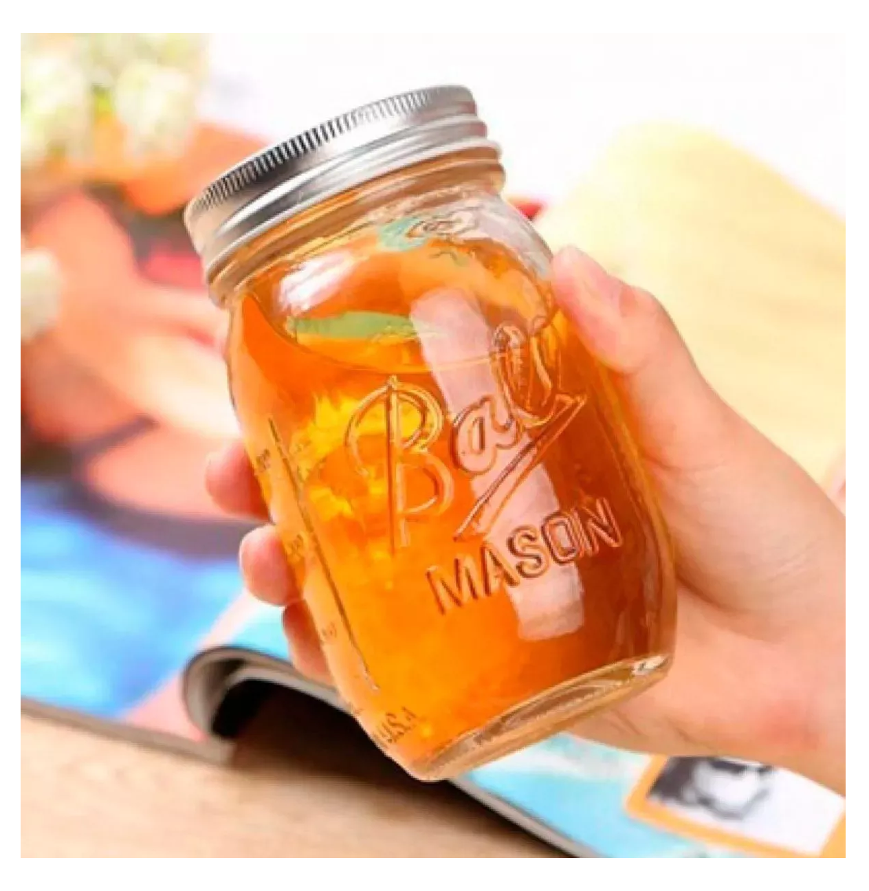 Foto 5 pulgar | Set 12 Pzs Mason Jar Ball Boca Regular 4oz, 8oz Y 16oz Transparente